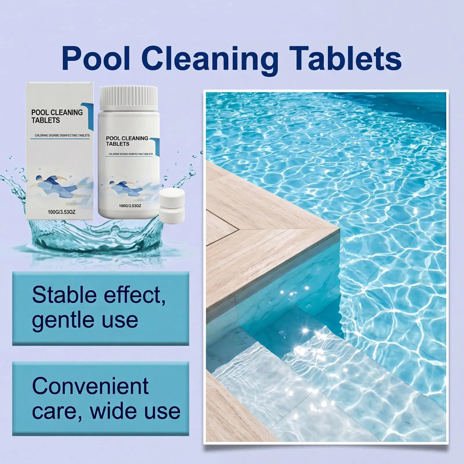 Swimming Pool Tablets Stain Remover Odor Eliminator Pool Cleaner Tabs For Home Hot Spring Spa Ground Hot Tub Water Septic
Swimming Pool Tablets Stain Remover Odor Eliminator Pool Cleaner Tabs For Home Hot Spring Spa Ground Hot Tub Water Septic