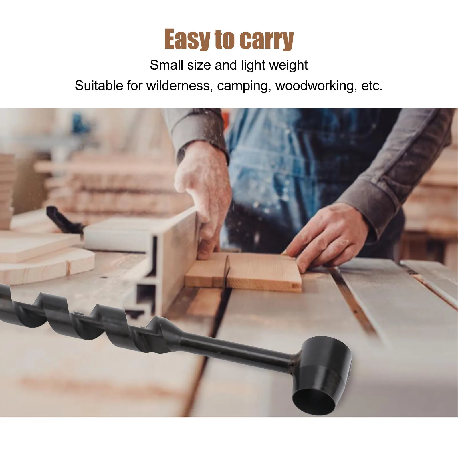 Black Manual Auger Drill High Hardness Light Weight Portable Survival Drill for Wilderness Woodworking Wood Auger Drill
Black Manual Auger Drill High Hardness Light Weight Portable Survival Drill for Wilderness Woodworking Wood Auger Drill