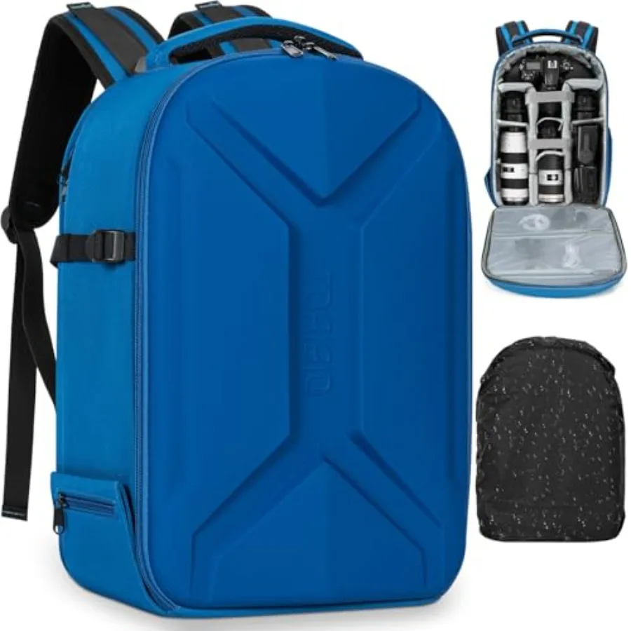 Camera Backpack, Hardshell DSLR Photography Camera Bag with Rain Cover, Waterproof Hard Shell Camera Case with Tripod Holder an
Camera Backpack, Hardshell DSLR Photography Camera Bag with Rain Cover, Waterproof Hard Shell Camera Case with Tripod Holder an