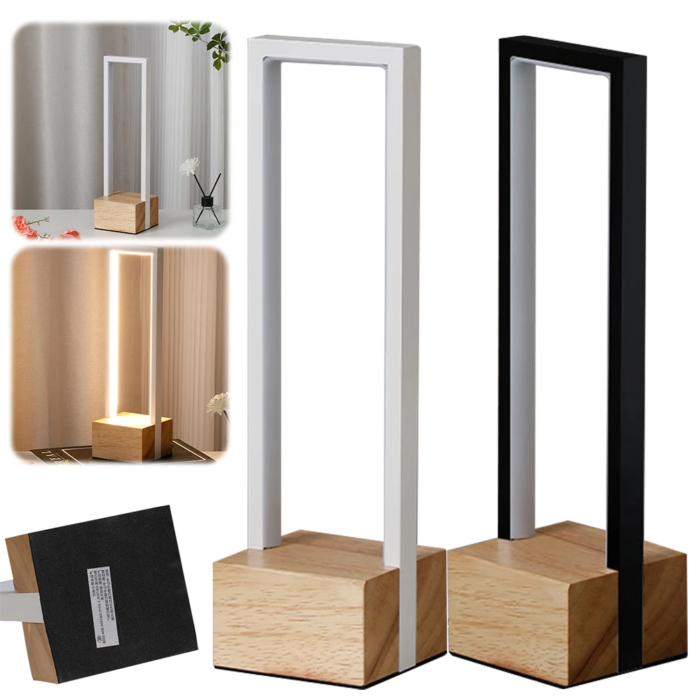 LED Table Lamp USB Square Modern Bedside Lamp 3 Color Temp Stepless Dimmable Geometric Nightstand Lamp Wooden Base
LED Table Lamp USB Square Modern Bedside Lamp 3 Color Temp Stepless Dimmable Geometric Nightstand Lamp Wooden Base