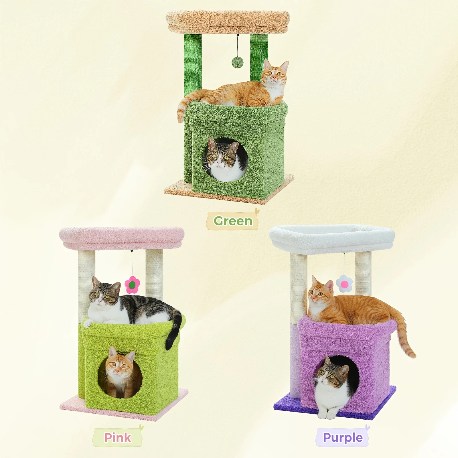 24 Inch Small Cat Tree for Indoor Cats, Multi-Tier Cat Tower Cat Furniture with Sisal Covered Scratching Post, Cozy Cat House Co
24 Inch Small Cat Tree for Indoor Cats, Multi-Tier Cat Tower Cat Furniture with Sisal Covered Scratching Post, Cozy Cat House Co