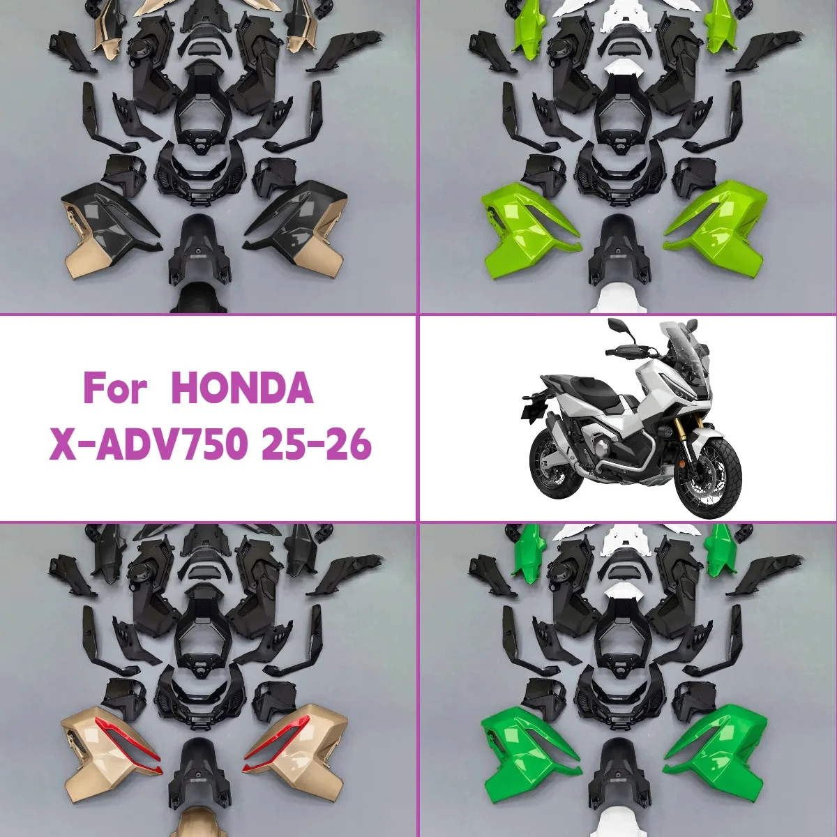 2025 2026 X-ADV750 ABS Plastic Fairing Set Complete Fit for 25 26 Honda X-ADV 750 Black Motorcycle Fairings
2025 2026 X-ADV750 ABS Plastic Fairing Set Complete Fit for 25 26 Honda X-ADV 750 Black Motorcycle Fairings
