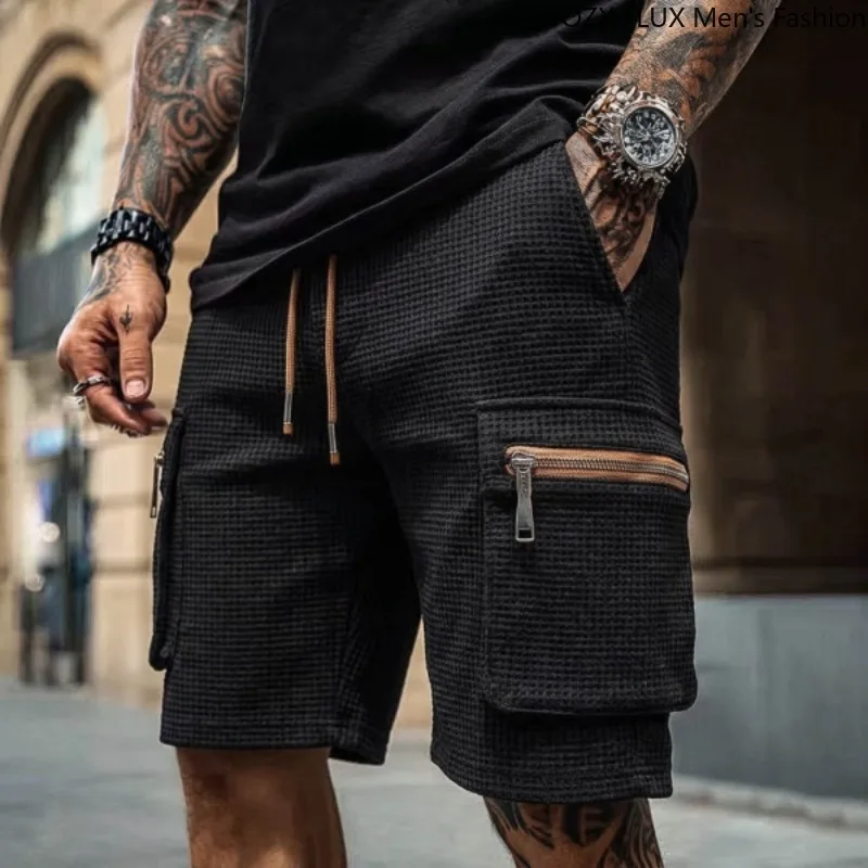 Summer Men cargo pants Shorts Waterproof Outdoor Breathable Zipper Pockets Casual Elastic Waist Waffle Fabric Workwear Washed
Summer Men cargo pants Shorts Waterproof Outdoor Breathable Zipper Pockets Casual Elastic Waist Waffle Fabric Workwear Washed