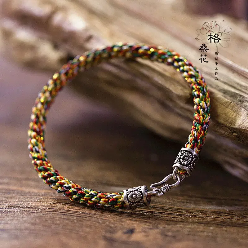 2025 Year of Life Handmade Woven Colorful Red Rope Bracelet S925 Silver Men's and Women's Peace Hand Rope Foot Rope for Tai Sui
2025 Year of Life Handmade Woven Colorful Red Rope Bracelet S925 Silver Men's and Women's Peace Hand Rope Foot Rope for Tai Sui