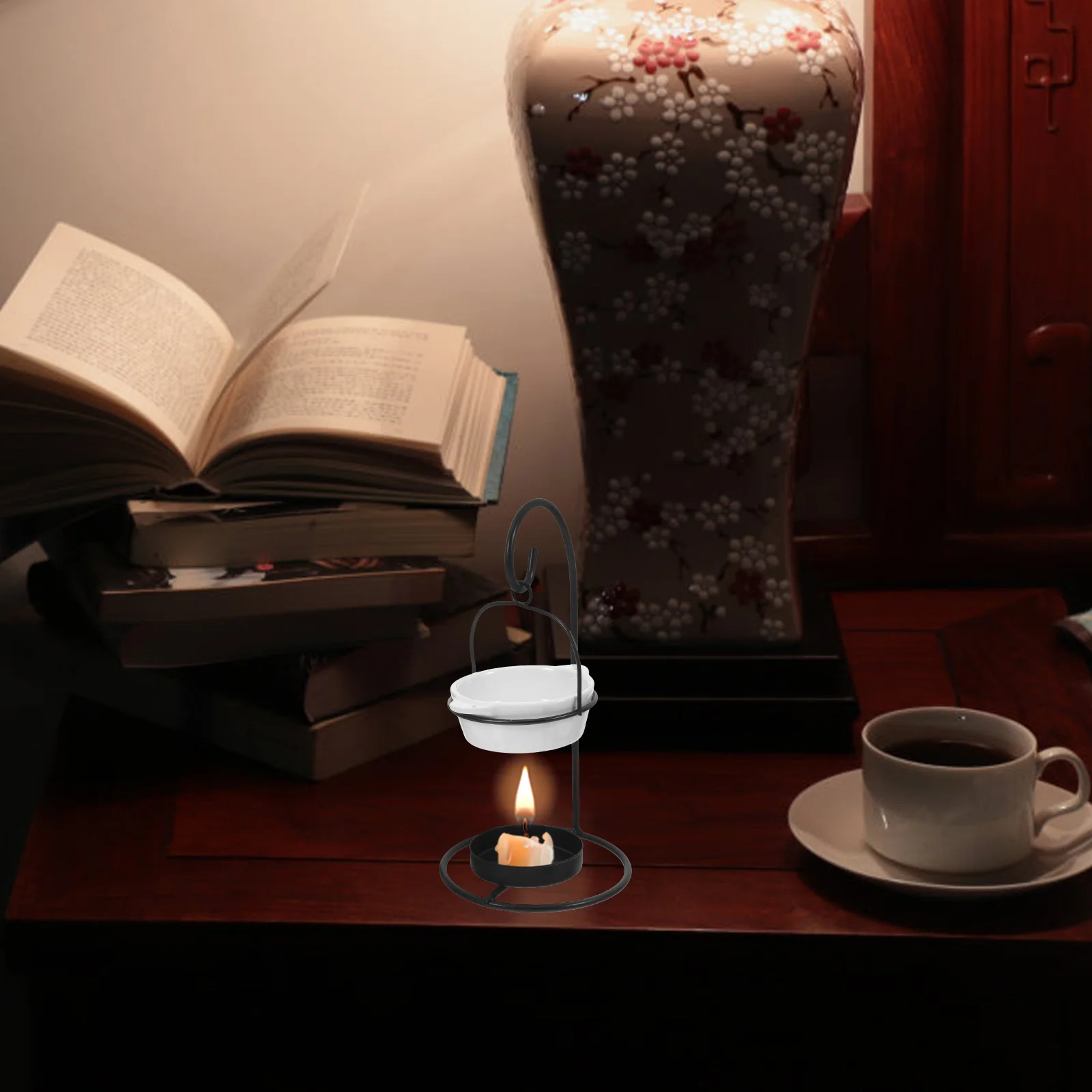 Decorative Ceramic Wax Burner with Iron Stand Heat Resistant Aromatherapy Warmer for Scented Melts Oil Diffuser Living Room
Decorative Ceramic Wax Burner with Iron Stand Heat Resistant Aromatherapy Warmer for Scented Melts Oil Diffuser Living Room