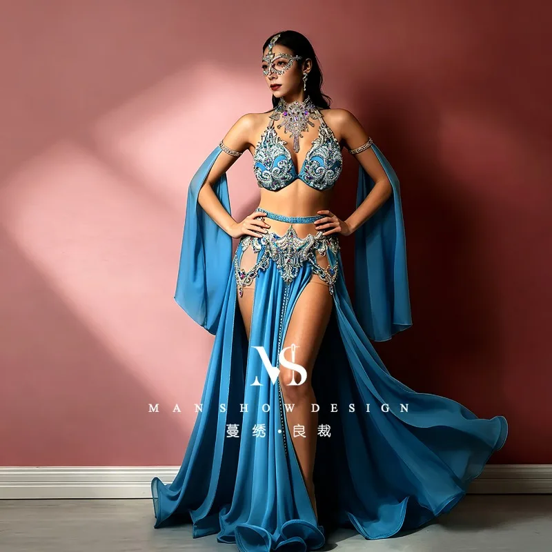 customized belly dance performance costume female sexy high waisted chain dress necklace arm ring sleeve set
customized belly dance performance costume female sexy high waisted chain dress necklace arm ring sleeve set