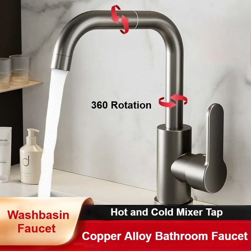 Copper Alloy Basin Faucets Hot and Cold Mixer Bathroom Faucet 720° Swivel Spout Toilet Countertop Washbasin Tap Deck Mounted
Copper Alloy Basin Faucets Hot and Cold Mixer Bathroom Faucet 720° Swivel Spout Toilet Countertop Washbasin Tap Deck Mounted