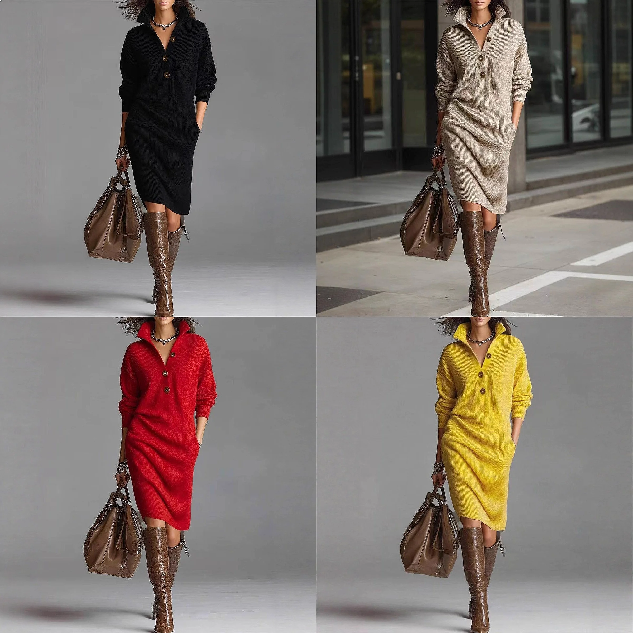 New Winter Knit Dress Long Loose Sweater Dress Women Oversized Knit Dresses Spring Summer Casual
New Winter Knit Dress Long Loose Sweater Dress Women Oversized Knit Dresses Spring Summer Casual