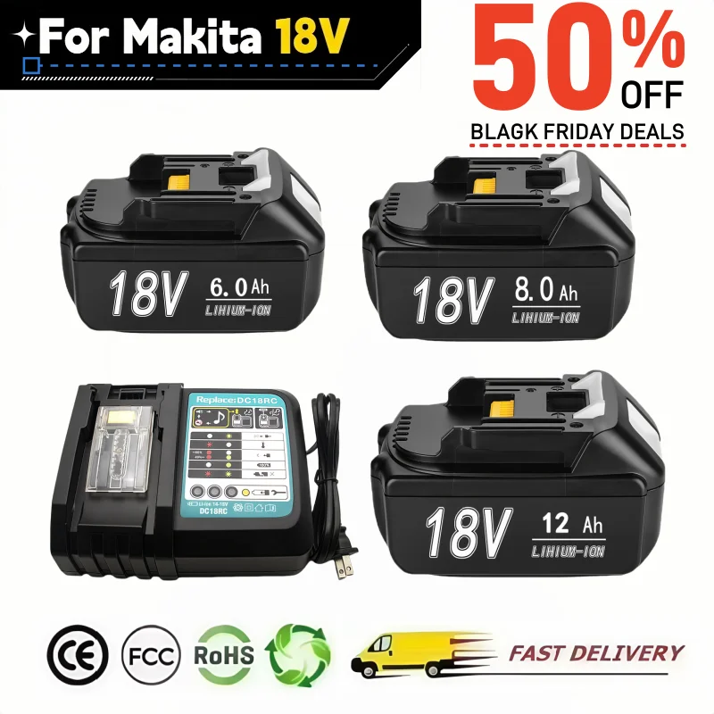 For Makita 18V Battery Rechargeable Battery 18650 Lithium-ion Cell Suitable For Makita Power Tool BL1850 6000mAh8000mAh12000mAh
For Makita 18V Battery Rechargeable Battery 18650 Lithium-ion Cell Suitable For Makita Power Tool BL1850 6000mAh8000mAh12000mAh