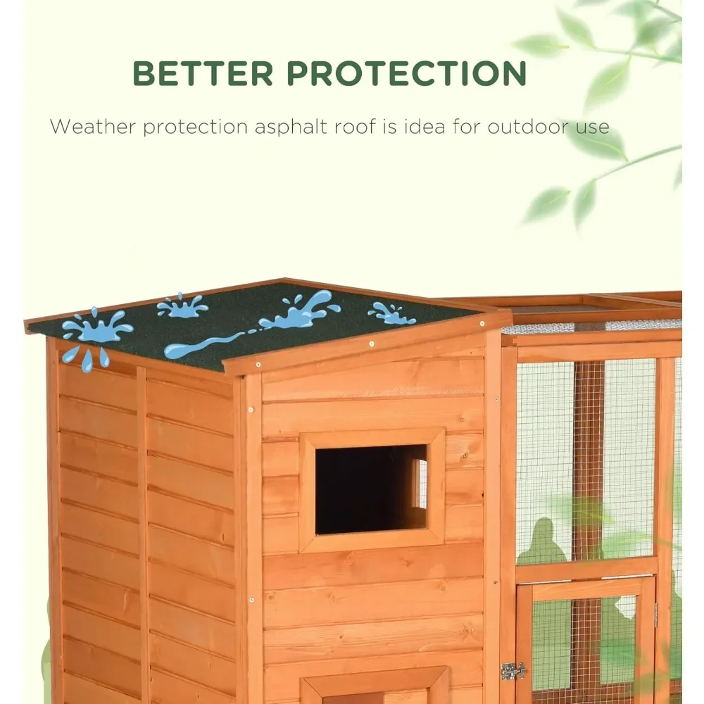 Catio Outdoor Cat Enclosure, Wooden Cat Patio with Platforms, Waterproof Asphalt Roof, Ramps, 77 L
Catio Outdoor Cat Enclosure, Wooden Cat Patio with Platforms, Waterproof Asphalt Roof, Ramps, 77 L