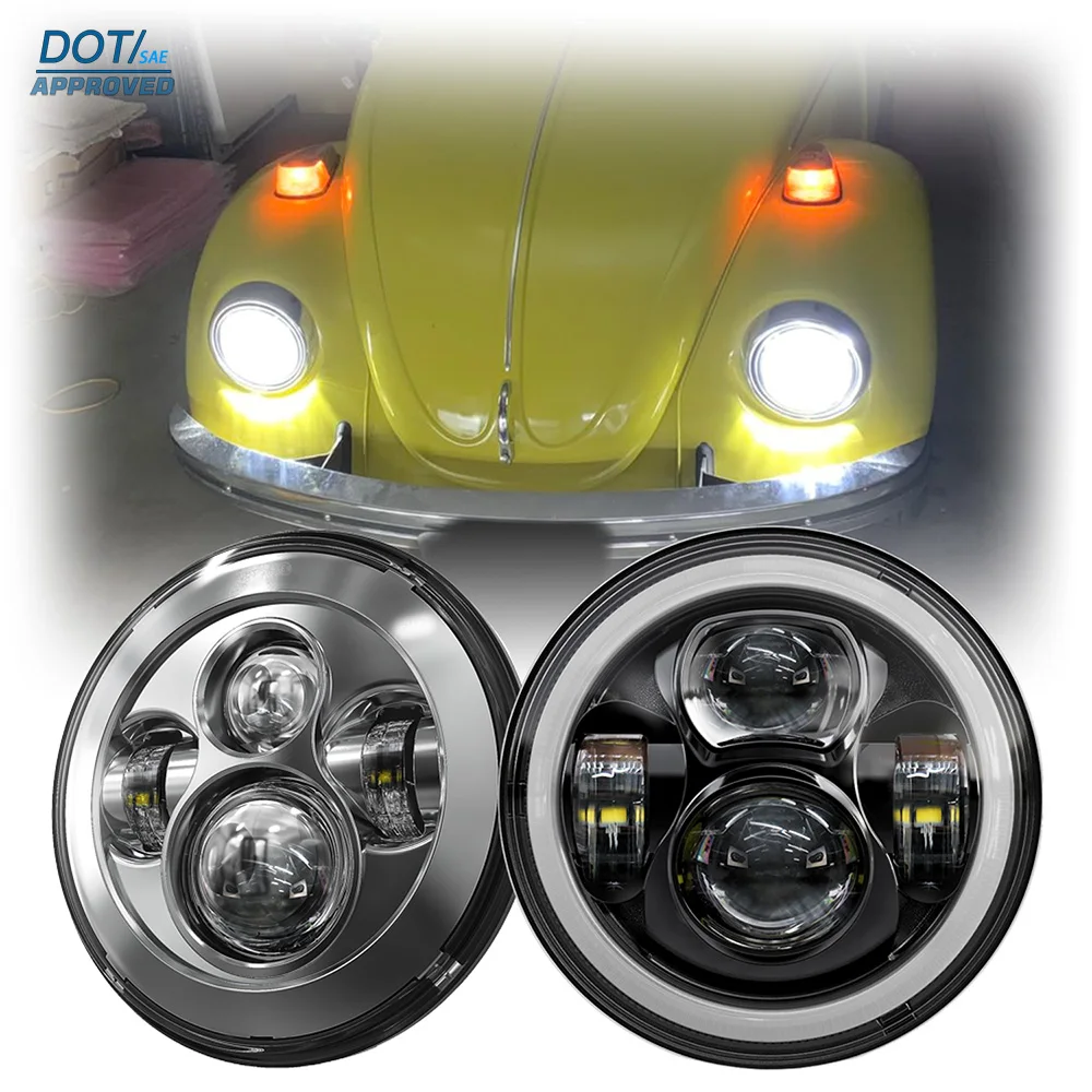 DOT LED 7 Inch Headlamp For Land Rover Volkswagen Volvo BMW Audi Fiat Ferrari Triumph Opel Mercedes-Benz W/ DRL Light Assembly
DOT LED 7 Inch Headlamp For Land Rover Volkswagen Volvo BMW Audi Fiat Ferrari Triumph Opel Mercedes-Benz W/ DRL Light Assembly