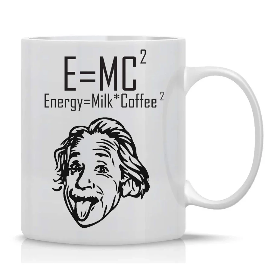 "E = MC2" Energy = Milk × Coffee ² - Fun Coffee Ceramic Cup, Unique Creative Gifts for Friends, Birthday Gifts
"E = MC2" Energy = Milk × Coffee ² - Fun Coffee Ceramic Cup, Unique Creative Gifts for Friends, Birthday Gifts