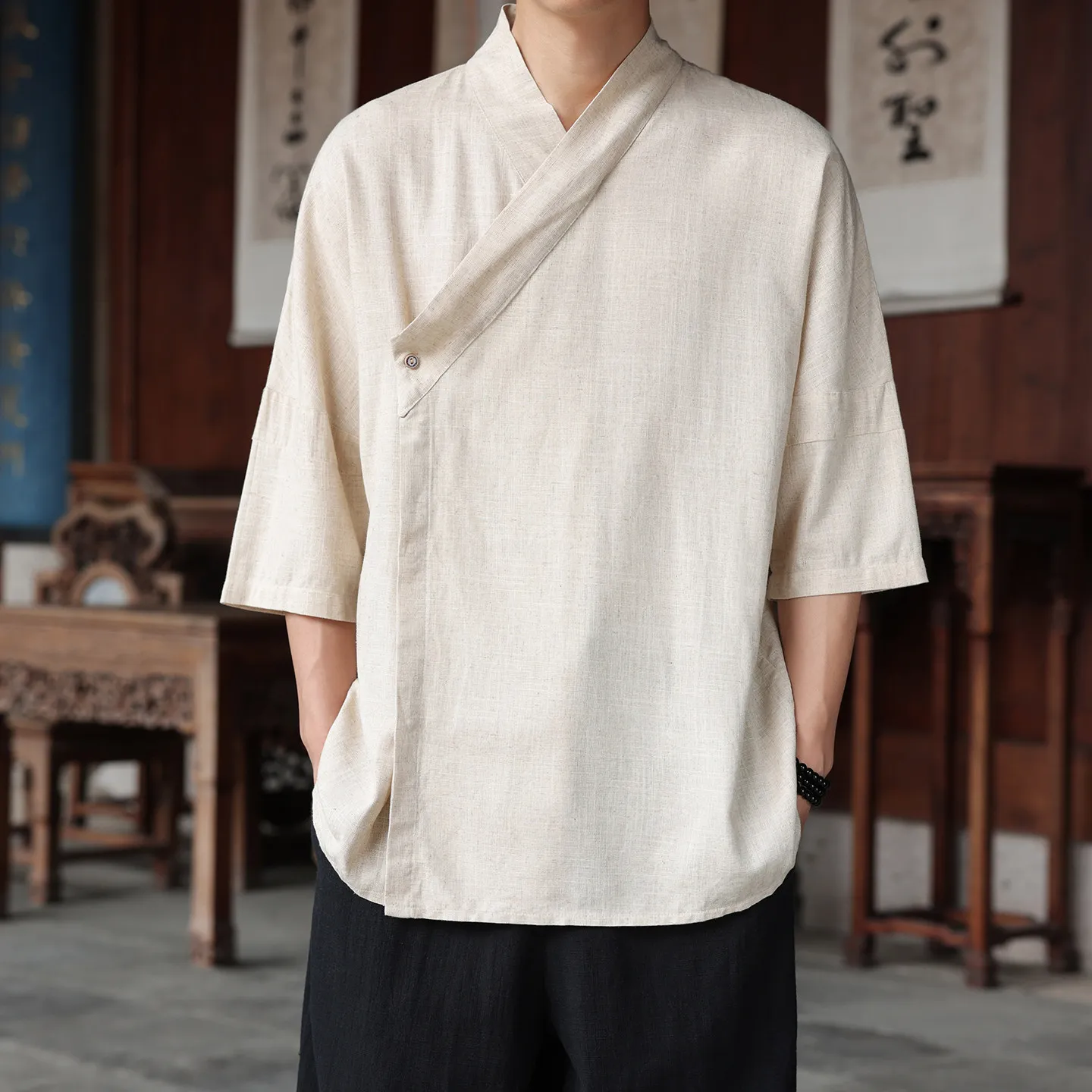 Chinese Style Summer Shirts Men's Kung Fu Tai Chi Casual Tang Suit Blouses Retro Traditional Linen Breathable Comfortable Shirts
Chinese Style Summer Shirts Men's Kung Fu Tai Chi Casual Tang Suit Blouses Retro Traditional Linen Breathable Comfortable Shirts