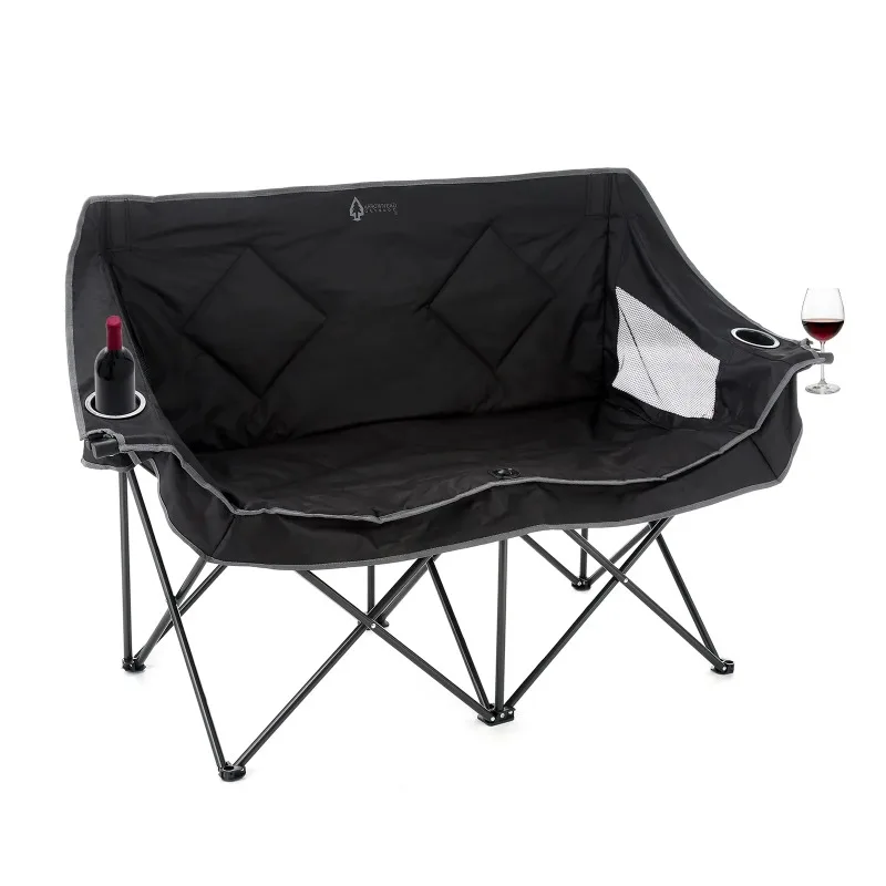 OUTDOOR Portable Folding Double Duo Camping Chair Loveseat w/ 2 Cup & Wine Glass Holder, Heavy-Duty Carrying Bag, Padd
OUTDOOR Portable Folding Double Duo Camping Chair Loveseat w/ 2 Cup & Wine Glass Holder, Heavy-Duty Carrying Bag, Padd