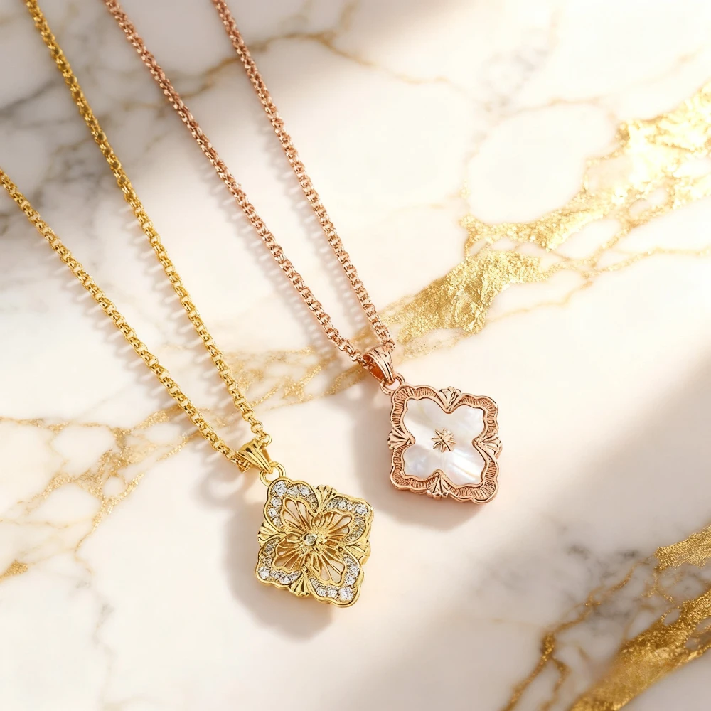 Модные ювелирные изделия 2025 года, ожерелье с четырьмя листами клевера, модный кулон из итальянского ретро-перламутрового агата
Модные ювелирные изделия 2025 года, ожерелье с четырьмя листами клевера, модный кулон из итальянского ретро-перламутрового агата