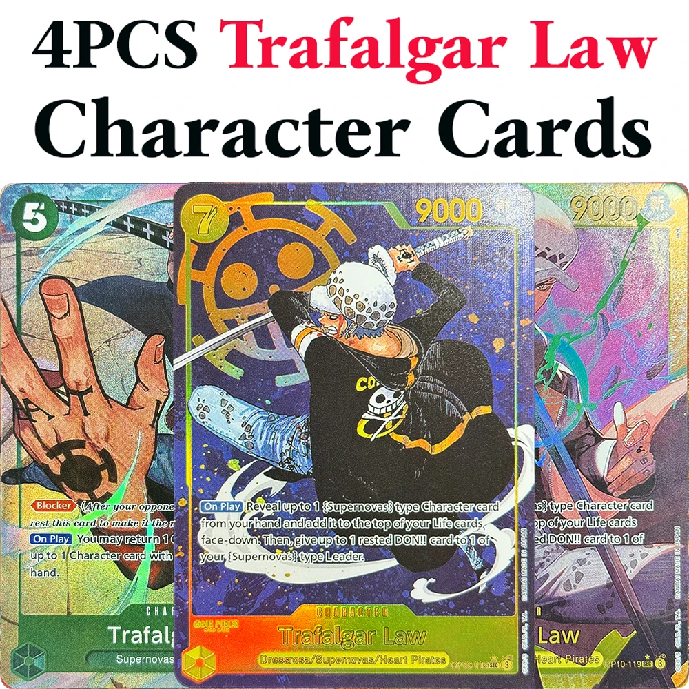 4 шт. Коллекционные карточки с персонажем Трафальгаром Лоу, 7 видов карт, аниме-карточки с текстурой, высококачественные игрушки для коллекционирования.
4 шт. Коллекционные карточки с персонажем Трафальгаром Лоу, 7 видов карт, аниме-карточки с текстурой, высококачественные игрушки для коллекционирования.
