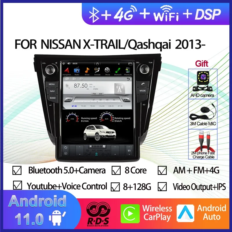4G+64G Android 11 Car GPS Navigation Tesla Style For NISSAN X-TRAIL/Qashqai 2013-2022 Auto Radio Stereo Multimedia Player
4G+64G Android 11 Car GPS Navigation Tesla Style For NISSAN X-TRAIL/Qashqai 2013-2022 Auto Radio Stereo Multimedia Player