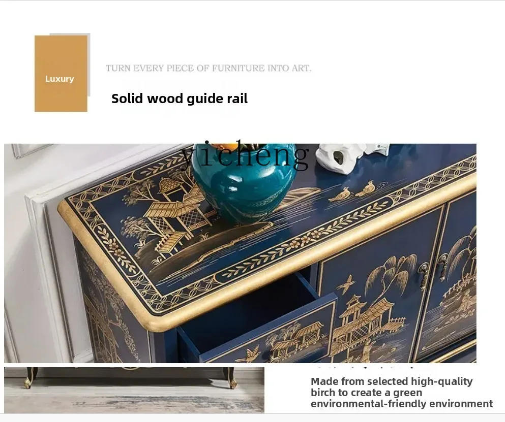 ZYA Classical Living Room Solid Wood Art Storage Entrance Cabinet Dining Side Table Door Decorative Storage Cabinet
ZYA Classical Living Room Solid Wood Art Storage Entrance Cabinet Dining Side Table Door Decorative Storage Cabinet