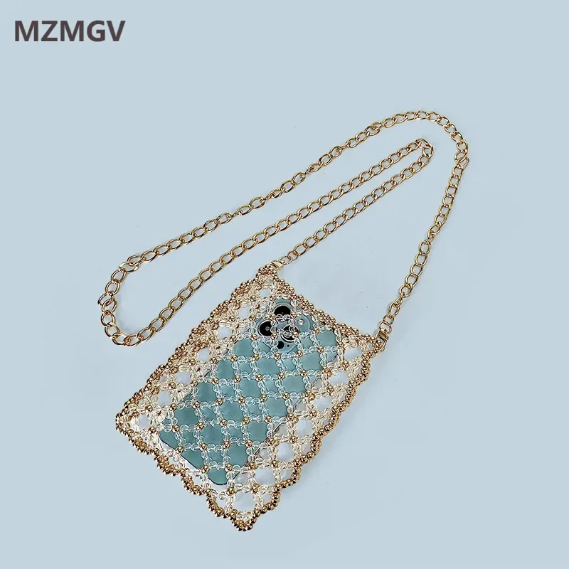 Hand-beaded Hollowed Out Shiny Square Bag Crossbody Bag Fashion Acrylic Metal Beaded Evening Bag Party Wedding Cellphone Pouch
Hand-beaded Hollowed Out Shiny Square Bag Crossbody Bag Fashion Acrylic Metal Beaded Evening Bag Party Wedding Cellphone Pouch