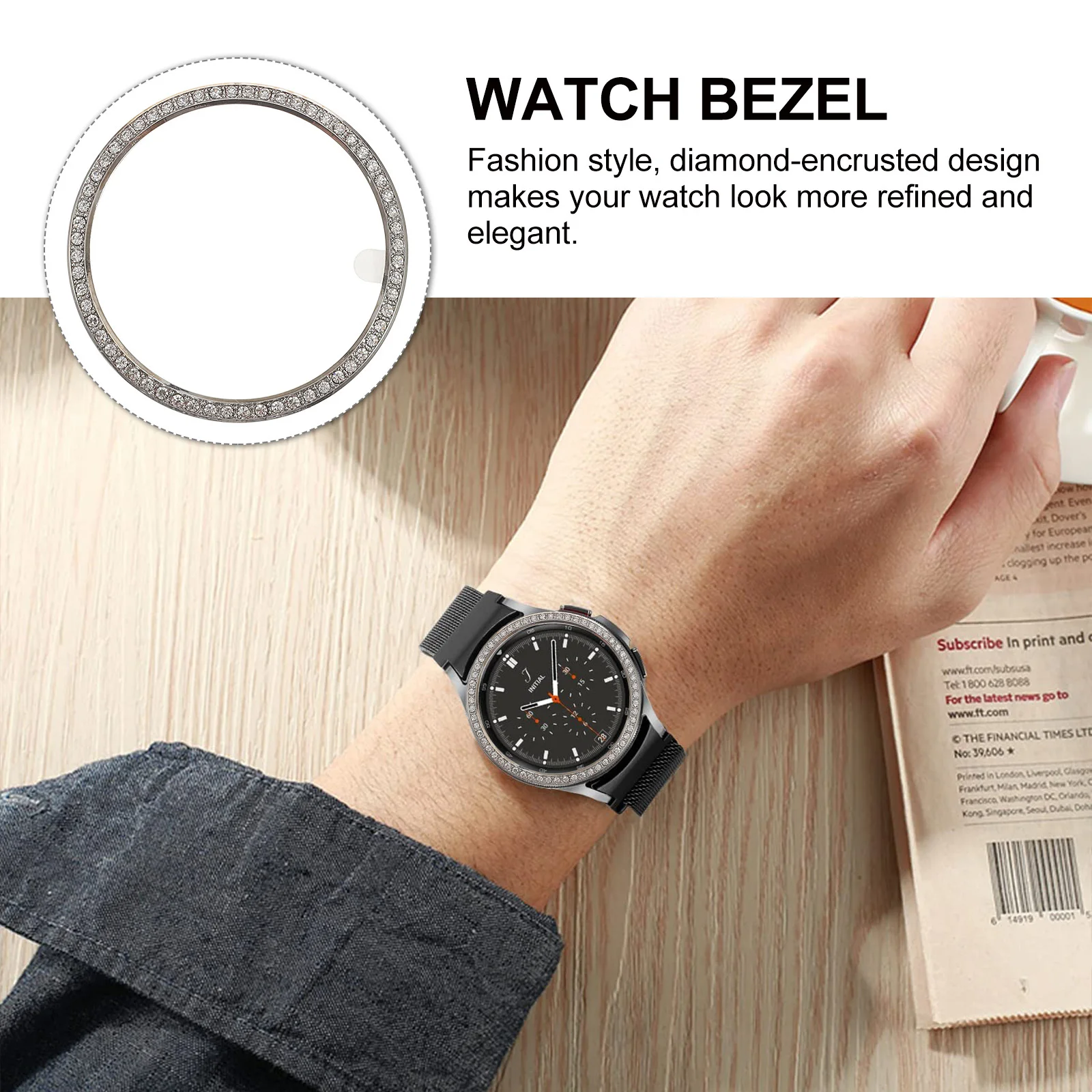 1 set Diamond Bezel Alloy Watch Ring 41mm Silver Protective Dustproof Scratch Resistant Watch Bezel Ring Stylish Accessories
1 set Diamond Bezel Alloy Watch Ring 41mm Silver Protective Dustproof Scratch Resistant Watch Bezel Ring Stylish Accessories