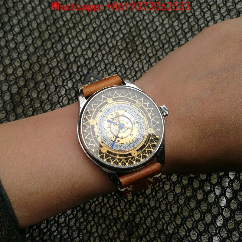 Customized Watch Handmade Original Automatic Mechanical Watch Sticker 24K Gold Dial
Customized Watch Handmade Original Automatic Mechanical Watch Sticker 24K Gold Dial