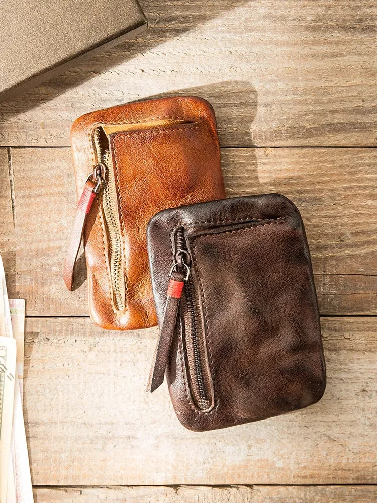 Genuine leather hand-polished change bag retro first-layer cowhide driver's license card bag
Genuine leather hand-polished change bag retro first-layer cowhide driver's license card bag