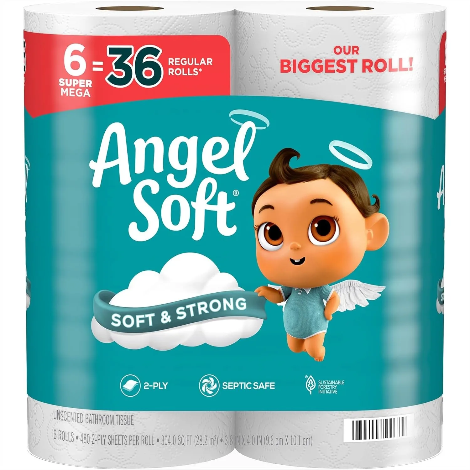 Toilet Paper, 6 Super Mega Rolls = 36 Regular Rolls, Soft and Strong Toilet Tissue
Toilet Paper, 6 Super Mega Rolls = 36 Regular Rolls, Soft and Strong Toilet Tissue