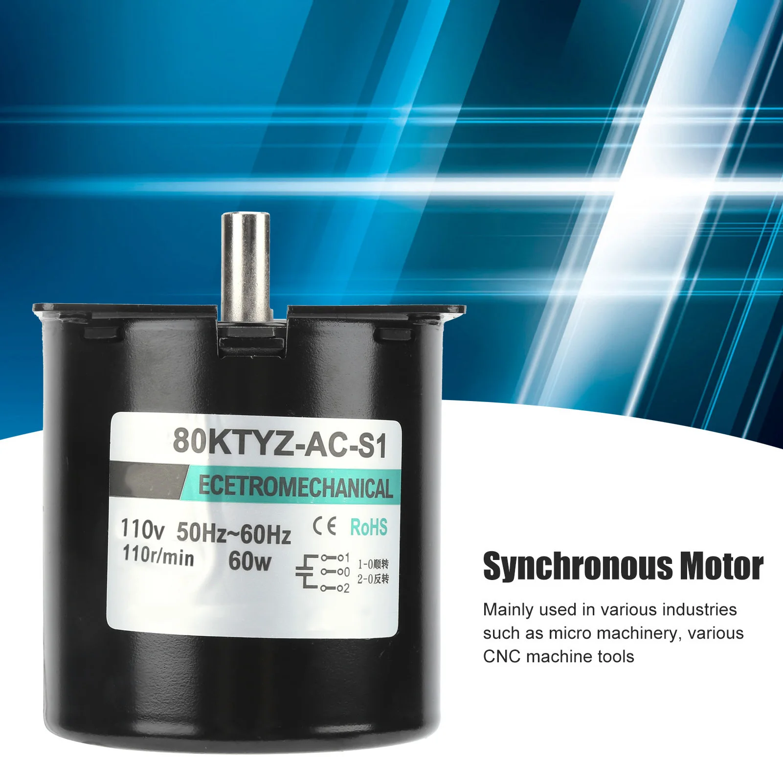 XD80KTYZ AC Synchronous Motor 60W with Capacitance Bracket CW CCW Large Torsion Low Speed Permanent Magnet Gear Motor
XD80KTYZ AC Synchronous Motor 60W with Capacitance Bracket CW CCW Large Torsion Low Speed Permanent Magnet Gear Motor