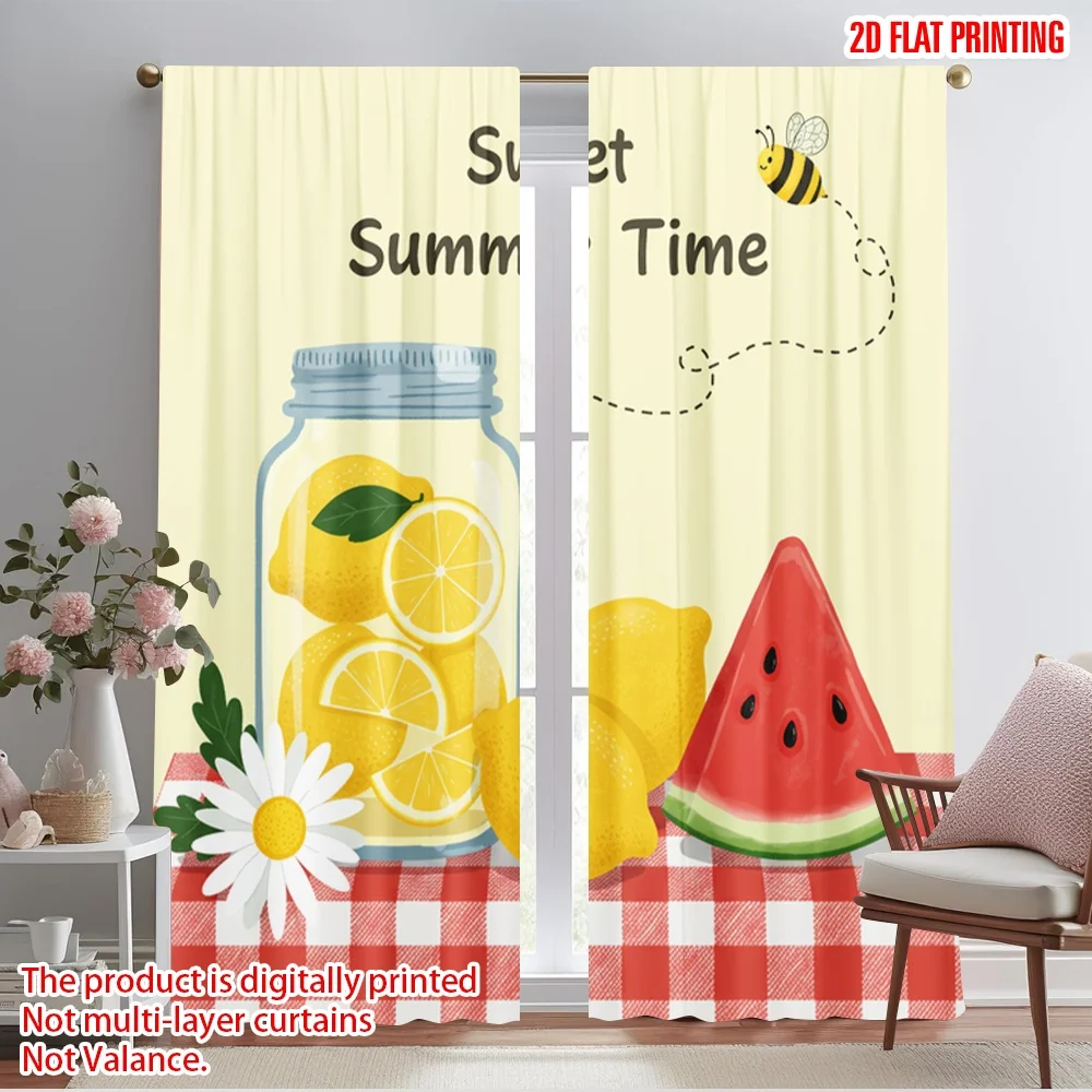 2pcs 2D flat printing Window Drapes Sweet Summer Time Lemonade 100% Polyester Without Electricity Seasonal Party & Holiday Decor
2pcs 2D flat printing Window Drapes Sweet Summer Time Lemonade 100% Polyester Without Electricity Seasonal Party & Holiday Decor