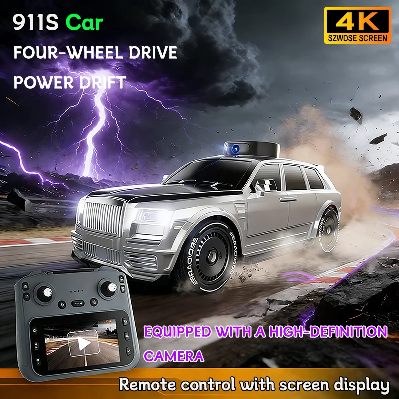 911S RC Car, 4.3'' Screen & Camera, LED Lights, One-Click Drift Mode, All-Terrain, Ideal Gift for Mod Car Enthusiasts & Kids
911S RC Car, 4.3'' Screen & Camera, LED Lights, One-Click Drift Mode, All-Terrain, Ideal Gift for Mod Car Enthusiasts & Kids