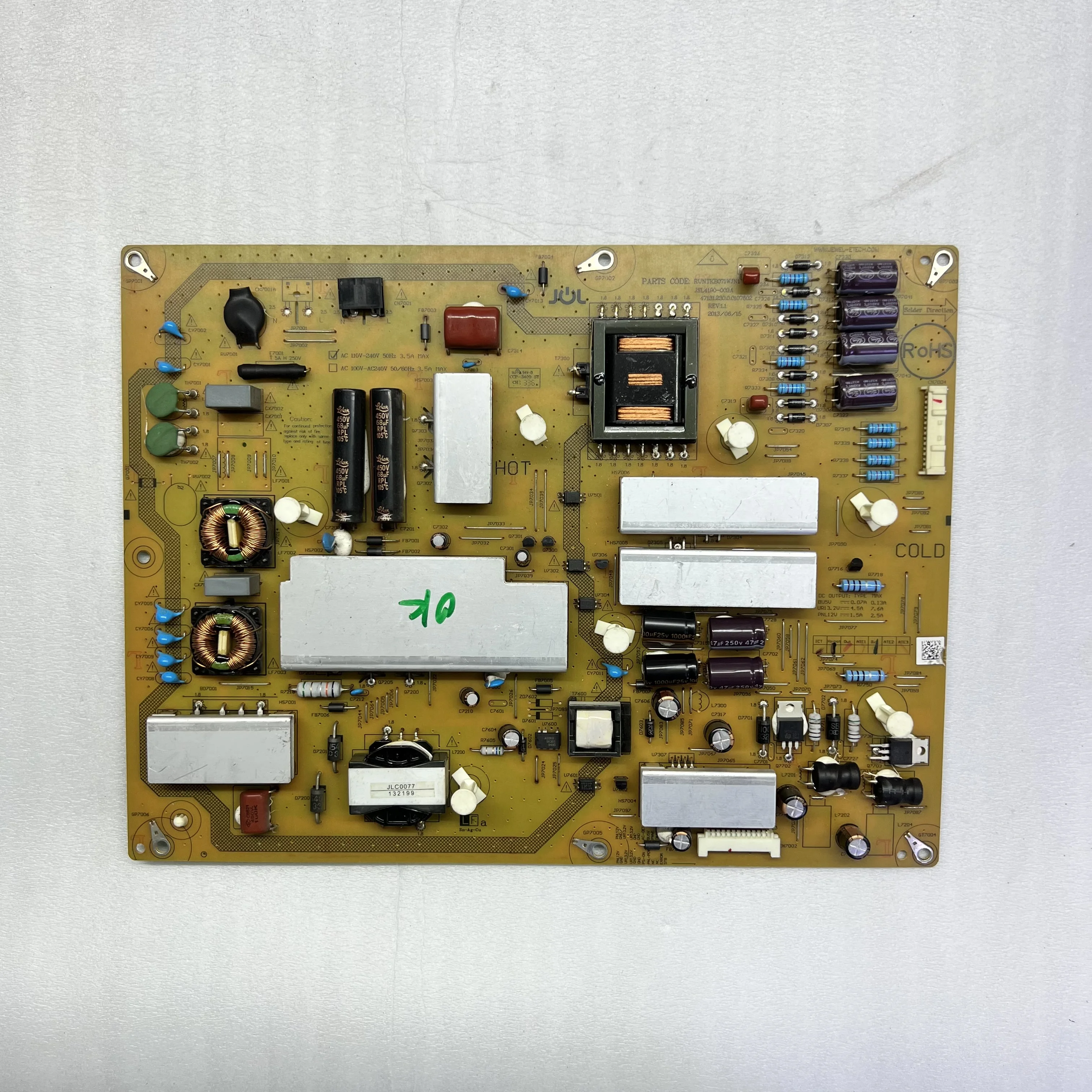 Original For Sharp LCD-60LX750A/60LX755A Power Board RUNTKB071WJN1 JSL4190-003
Original For Sharp LCD-60LX750A/60LX755A Power Board RUNTKB071WJN1 JSL4190-003
