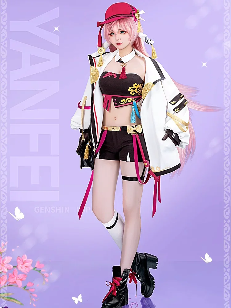 Anime Game Genshin Impact Yanfei Cosplay Costume Women Casual Uniform Yan Fei Role Play Clothing Carnival Comic-con Party Suit
Anime Game Genshin Impact Yanfei Cosplay Costume Women Casual Uniform Yan Fei Role Play Clothing Carnival Comic-con Party Suit