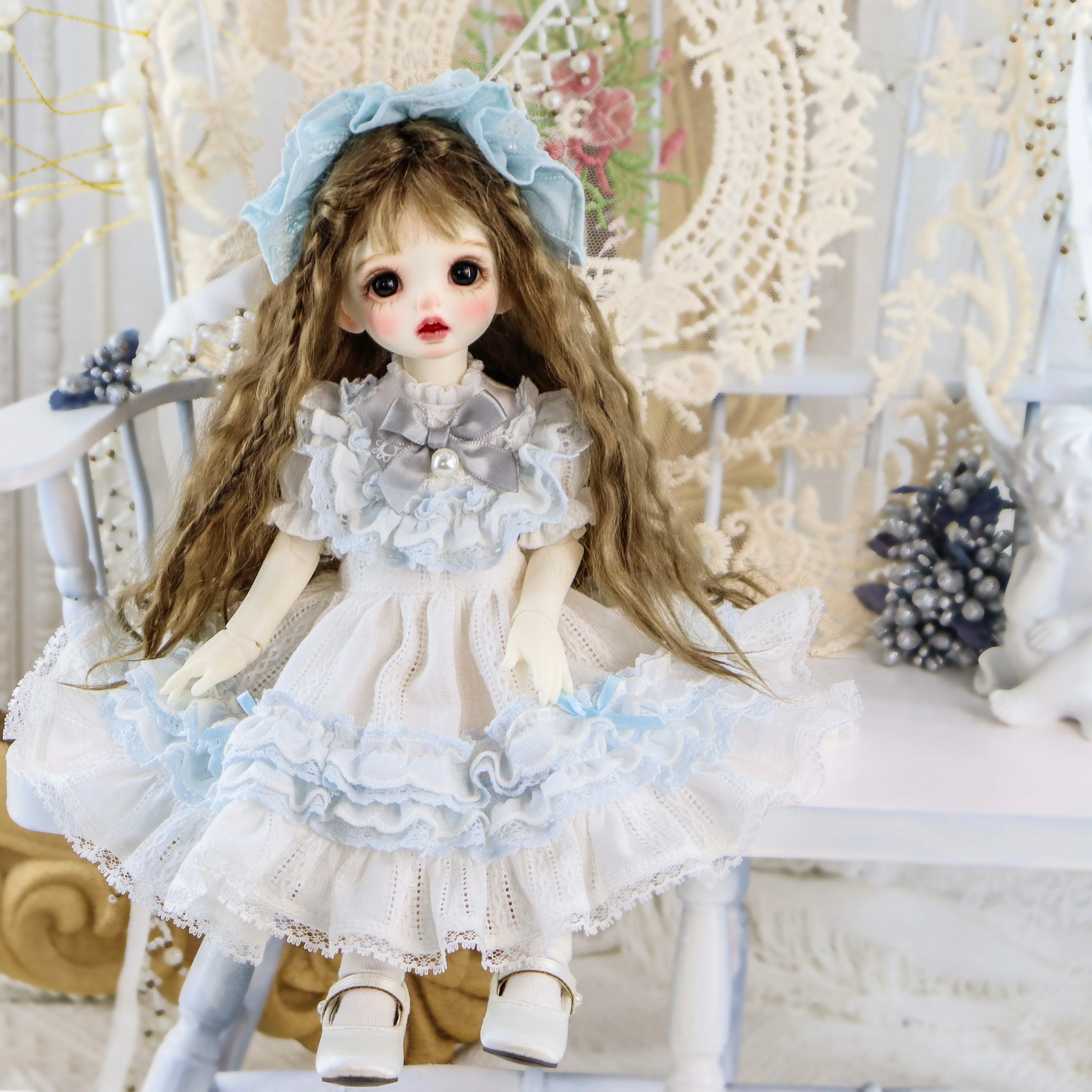 1/6 1/4 1/3 BJD dress + hair Clips doll retro dress cute blue dress for 1/3 1/4 1/6 BJD SD DD 1/6 Blyth doll accessories
1/6 1/4 1/3 BJD dress + hair Clips doll retro dress cute blue dress for 1/3 1/4 1/6 BJD SD DD 1/6 Blyth doll accessories