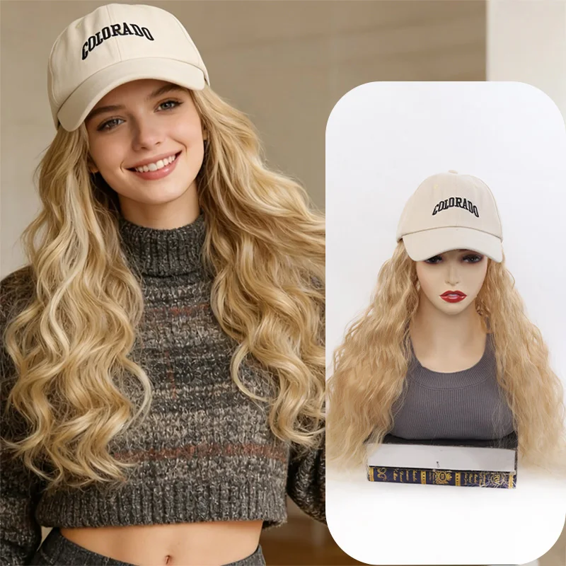 Women's Sports Style Baseball Cap Wig, Water Wave Curly Short Bob Hairstyle, High Temperature Fiber Synthetic Hair, Adjustable,
Women's Sports Style Baseball Cap Wig, Water Wave Curly Short Bob Hairstyle, High Temperature Fiber Synthetic Hair, Adjustable,
