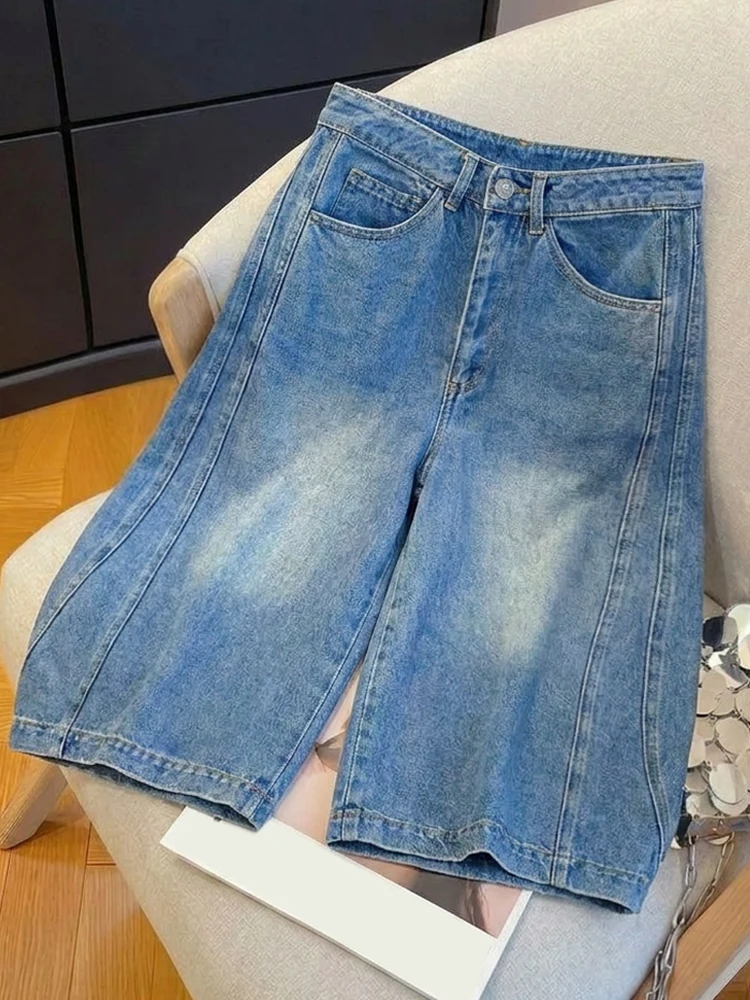 Loose Women's Jeans High Waist Distressed Summer Fashion Design Loose Feeling Seven Parts of the Pants Neutral Style Zipper C...
Loose Women's Jeans High Waist Distressed Summer Fashion Design Loose Feeling Seven Parts of the Pants Neutral Style Zipper C...