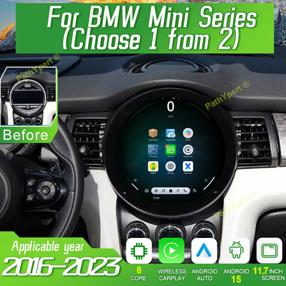 Android 15 3A Anti-glare Black Car Screen Radio For BMW Mini 2016-2023 (Choose One of 2)Multimedia Player Support Carplay BT SWC
Android 15 3A Anti-glare Black Car Screen Radio For BMW Mini 2016-2023 (Choose One of 2)Multimedia Player Support Carplay BT SWC