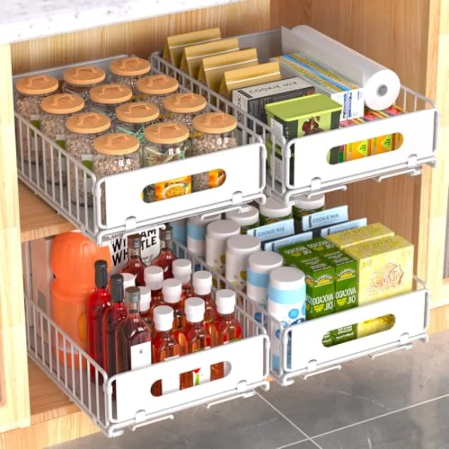 4 Pack Pull Out Cabinet Organizer, Heavy Duty Slide Out Pantry Drawers Shelves Storage With Strong Adhesive Strips and Handle f
4 Pack Pull Out Cabinet Organizer, Heavy Duty Slide Out Pantry Drawers Shelves Storage With Strong Adhesive Strips and Handle f