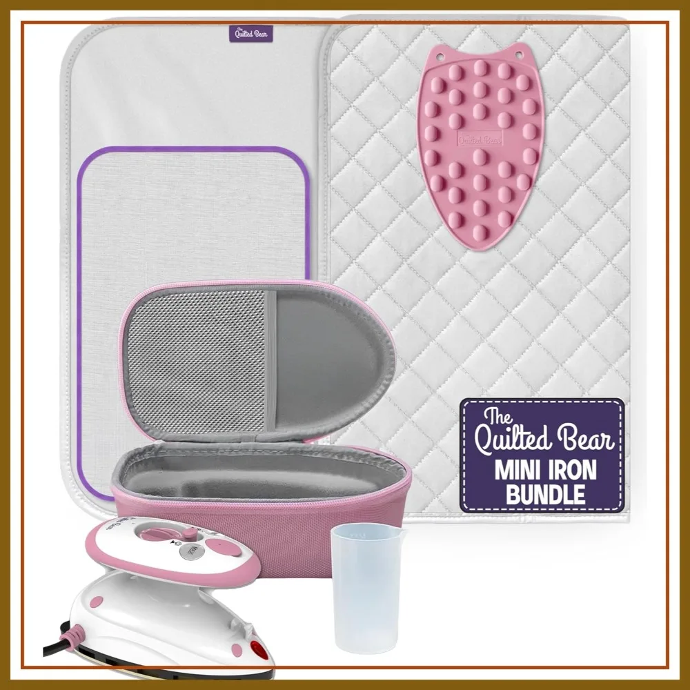 Mini Steam Iron with Hard Shell Travel Case & Ironing Mat - Wrinkle-Free Clothes & Effortless Quilting
Mini Steam Iron with Hard Shell Travel Case & Ironing Mat - Wrinkle-Free Clothes & Effortless Quilting