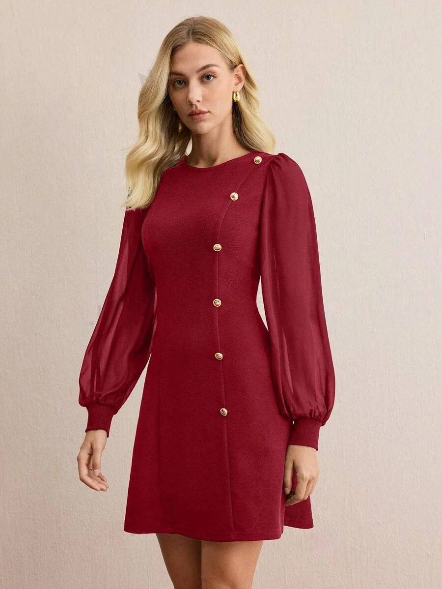 2025 New Spring Summer Women's Dresses Female Lace Long Sleeved Mini Dress Women O-neck Button Decoration Dress Women's Clothing
2025 New Spring Summer Women's Dresses Female Lace Long Sleeved Mini Dress Women O-neck Button Decoration Dress Women's Clothing