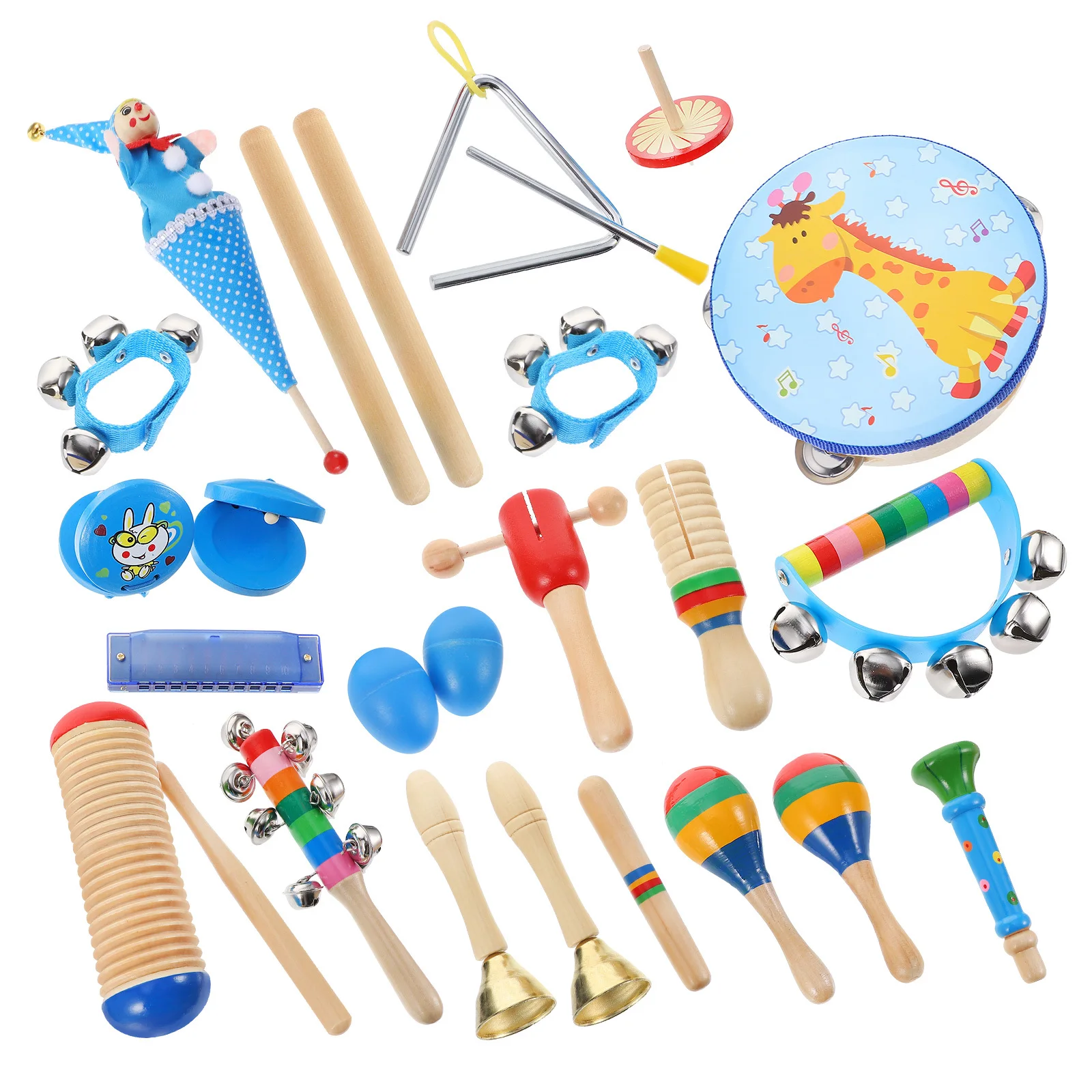 22Pcs Wood Musical Percussion Set for Kids Early Education Instrument Set Creative Gift Idea
22Pcs Wood Musical Percussion Set for Kids Early Education Instrument Set Creative Gift Idea