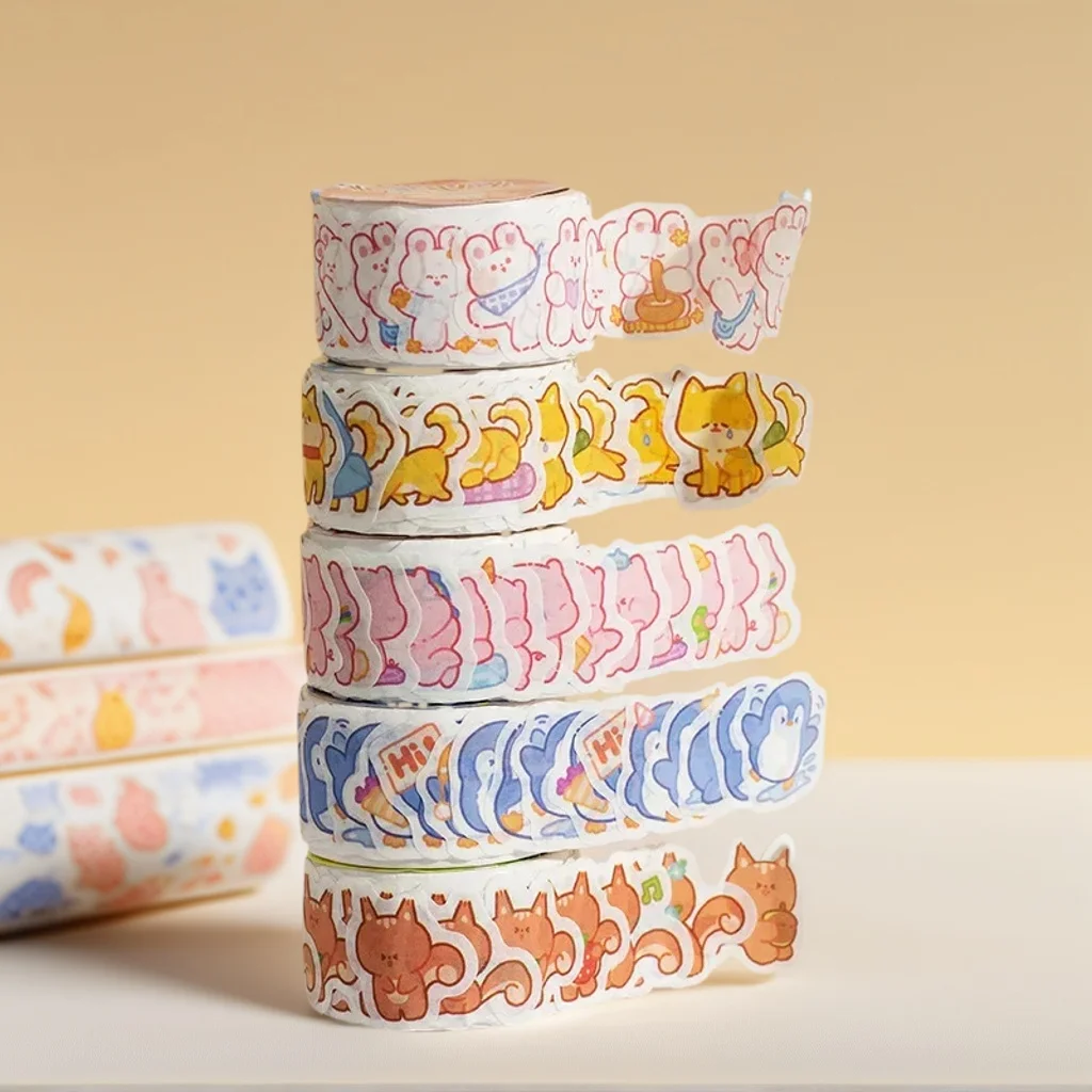 Animals Cartoon Washi Tape - Circle Stickers for DIY Diary & Scrapbooking
Animals Cartoon Washi Tape - Circle Stickers for DIY Diary & Scrapbooking