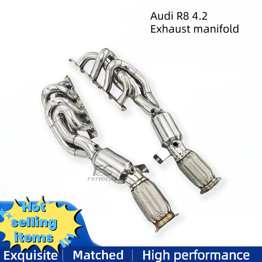 Для Audi R8 V8 4,2 выпускной коллектор из нержавеющей стали с высоким расходом, каталитический преобразователь, модифицированные гоночные характеристики
Для Audi R8 V8 4,2 выпускной коллектор из нержавеющей стали с высоким расходом, каталитический преобразователь, модифицированные гоночные характеристики