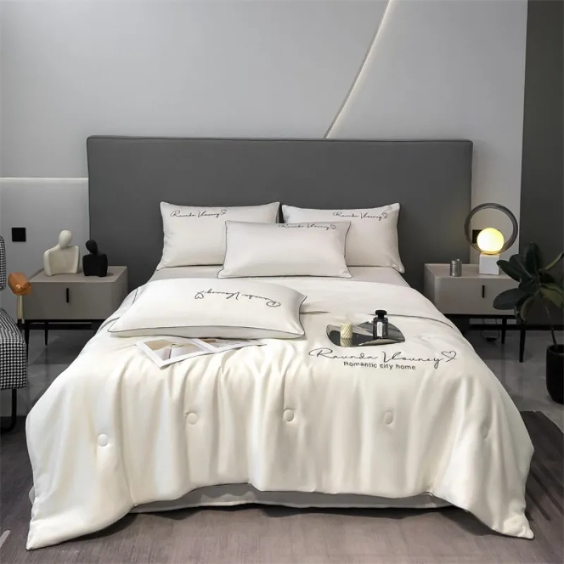 Ice silk air conditioner thin summer 2025 new single person cool feeling silk summer cool blanket four piece set summer quilt
Ice silk air conditioner thin summer 2025 new single person cool feeling silk summer cool blanket four piece set summer quilt