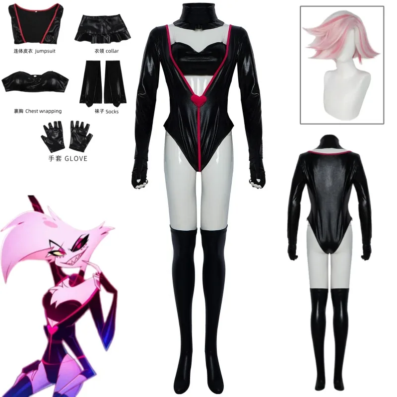 Angel Dust Cosplay Costume Hazbin Hotel Pink Fur Coat White Dress Outfit Full Set with Wig for Men Halloween
Angel Dust Cosplay Costume Hazbin Hotel Pink Fur Coat White Dress Outfit Full Set with Wig for Men Halloween