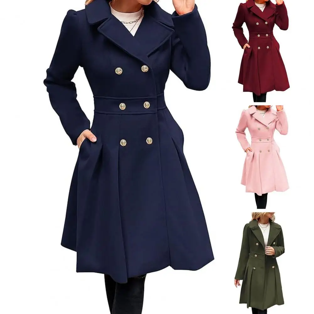 Женское пальто-тренч из шерстяной смеси с отложным воротником, длинными рукавами, однотонное, свободного кроя, на пуговицах, для осени и зимы
Женское пальто-тренч из шерстяной смеси с отложным воротником, длинными рукавами, однотонное, свободного кроя, на пуговицах, для осени и зимы