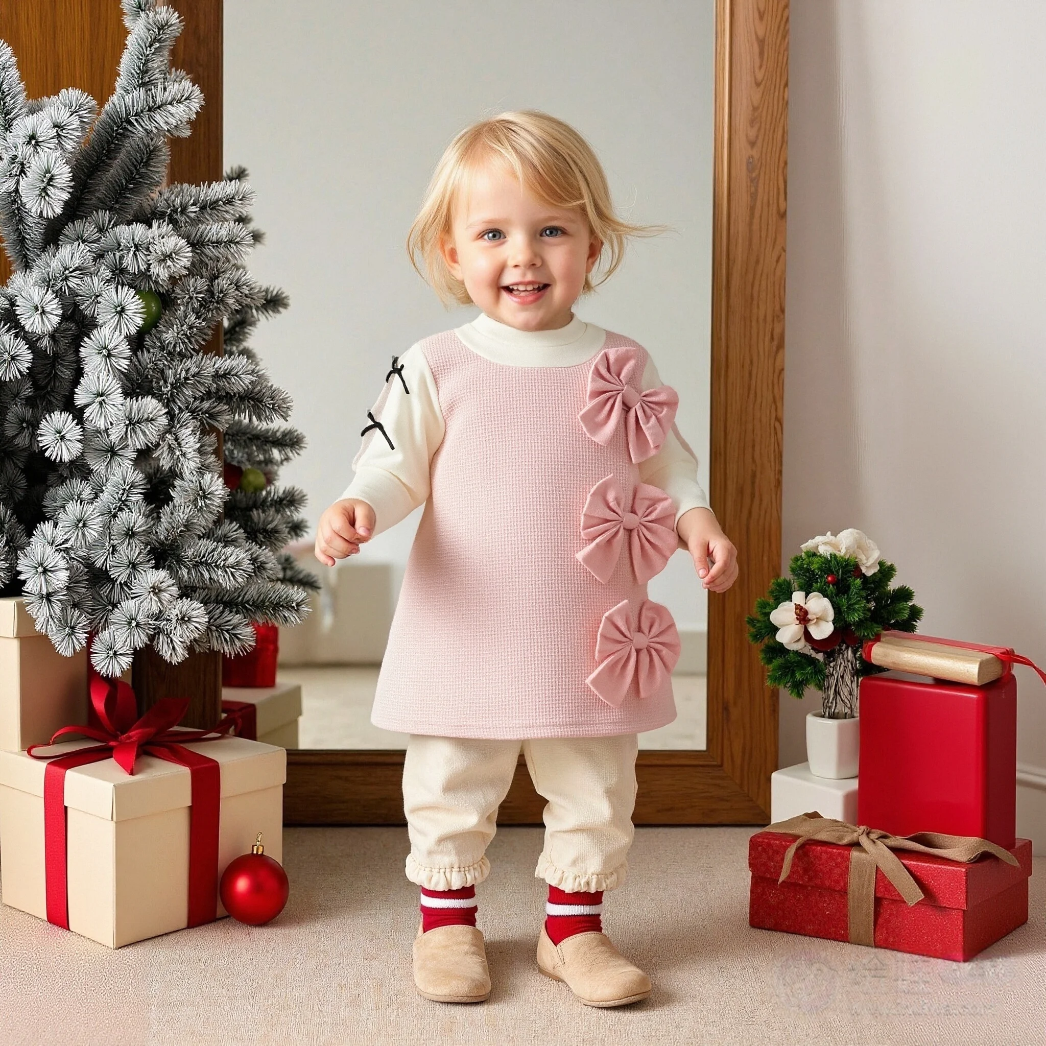 Baby Girl Clothing Spring And Autumn Long Sleeved Bow Round Neck Baby Dresses Sweet And Casual Girl's Dress
Baby Girl Clothing Spring And Autumn Long Sleeved Bow Round Neck Baby Dresses Sweet And Casual Girl's Dress
