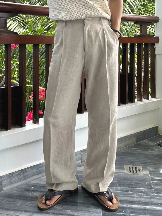 American Retro Cotton Linen Men's Loose Straight Leg Pants Casual Lightweight Breathable Comfortable Straight Suit Pants
American Retro Cotton Linen Men's Loose Straight Leg Pants Casual Lightweight Breathable Comfortable Straight Suit Pants