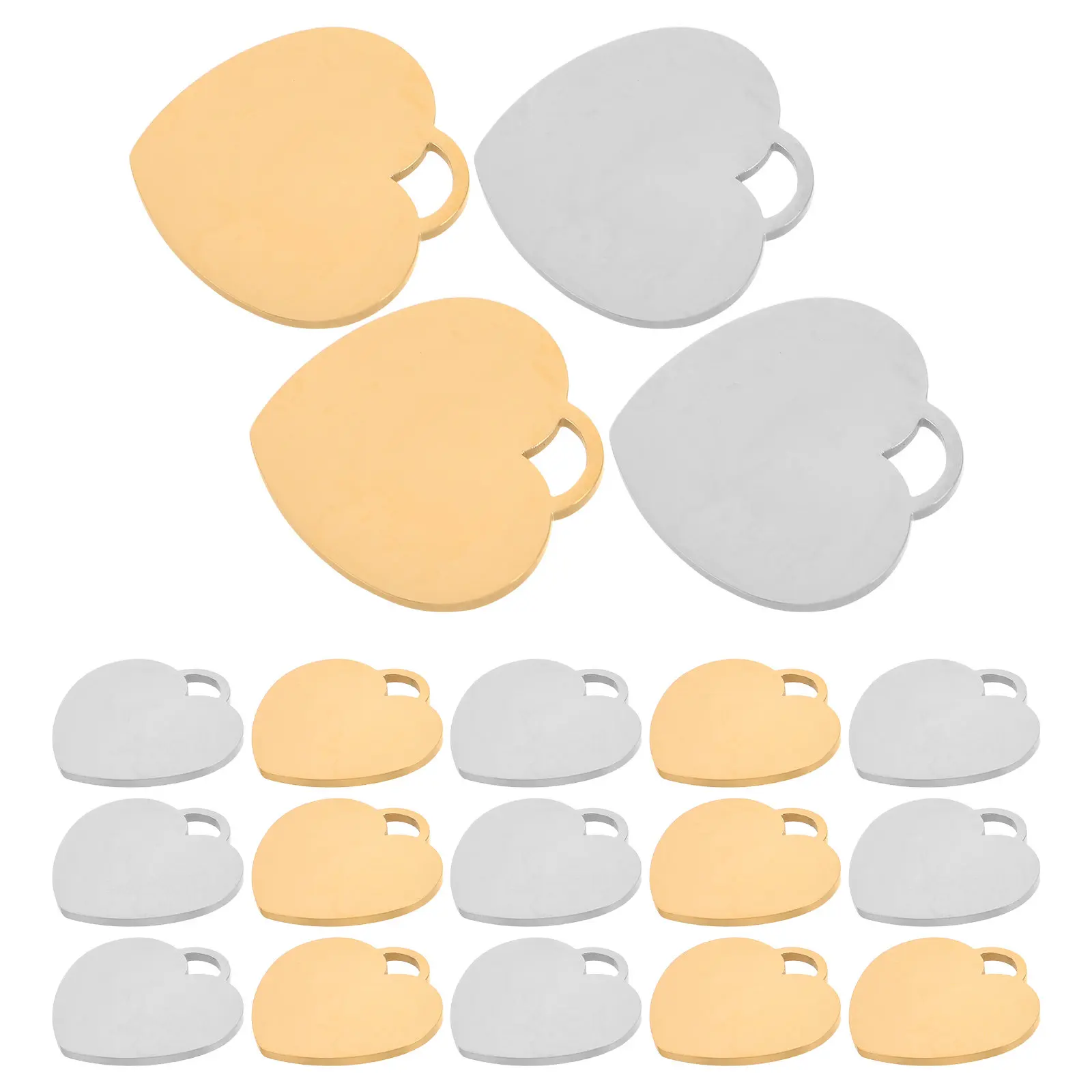 20Pcs Stainless Steel Heart Pendants Blank Tags Engraving Jewelry Making Charms DIY Necklace Bracelet Earring Accessories
20Pcs Stainless Steel Heart Pendants Blank Tags Engraving Jewelry Making Charms DIY Necklace Bracelet Earring Accessories