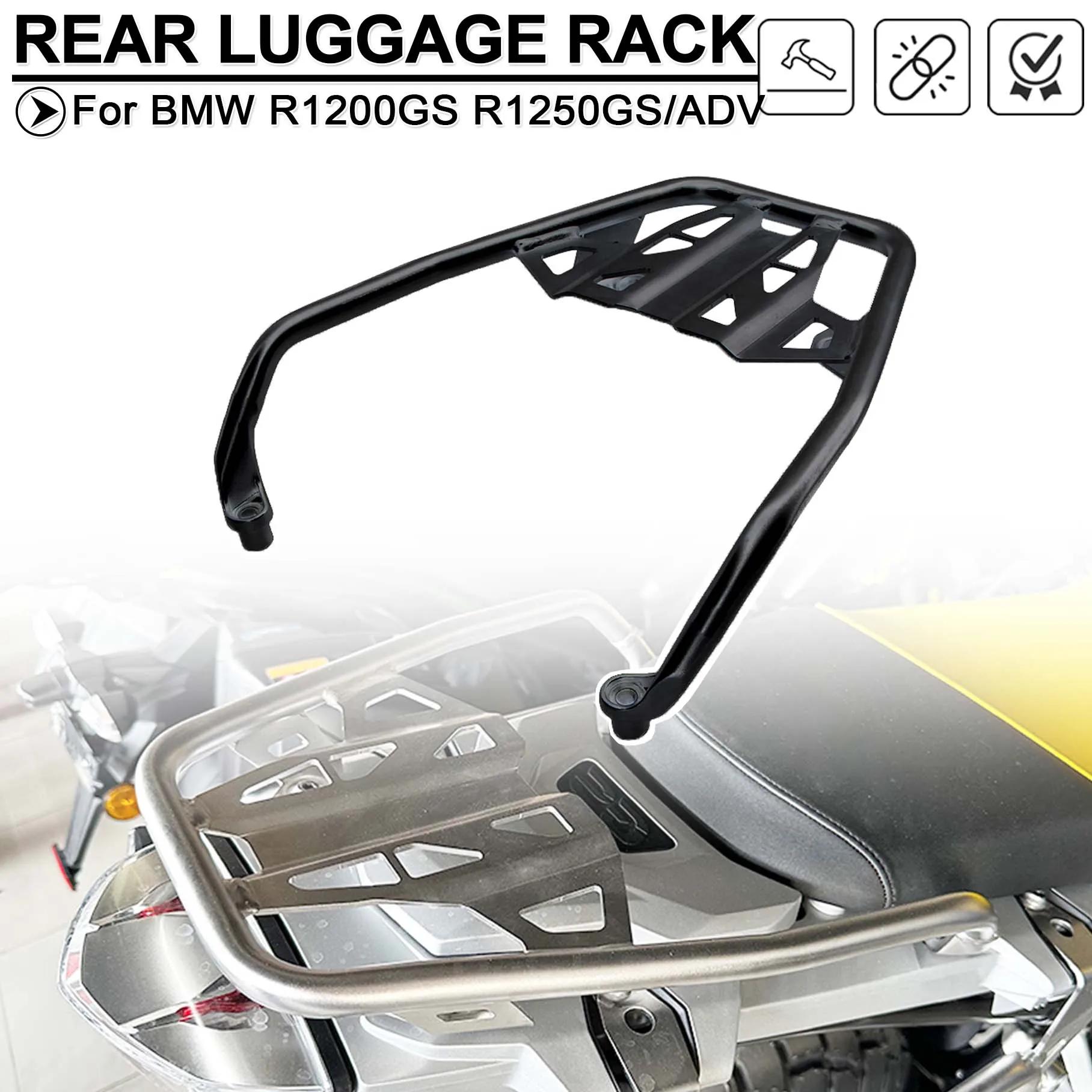 Motorcycle Luggage Tail Rack Rear Seat Tail Box Top Case Bracket For BMW R1250GS R1200GS Adventure R1250 R1200 GS ADV 2013-2022
Motorcycle Luggage Tail Rack Rear Seat Tail Box Top Case Bracket For BMW R1250GS R1200GS Adventure R1250 R1200 GS ADV 2013-2022