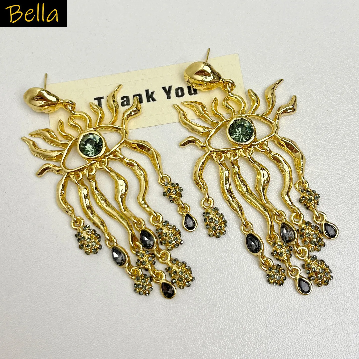 Evil Eye Sunburst Dangle Earrings Gold Plated large long Tassel Earrings for Women fashion jewelry
Evil Eye Sunburst Dangle Earrings Gold Plated large long Tassel Earrings for Women fashion jewelry